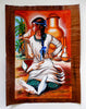 The Nubian Girl | Egyptian Folklore Papyrus Painting Main Arkan Gallery