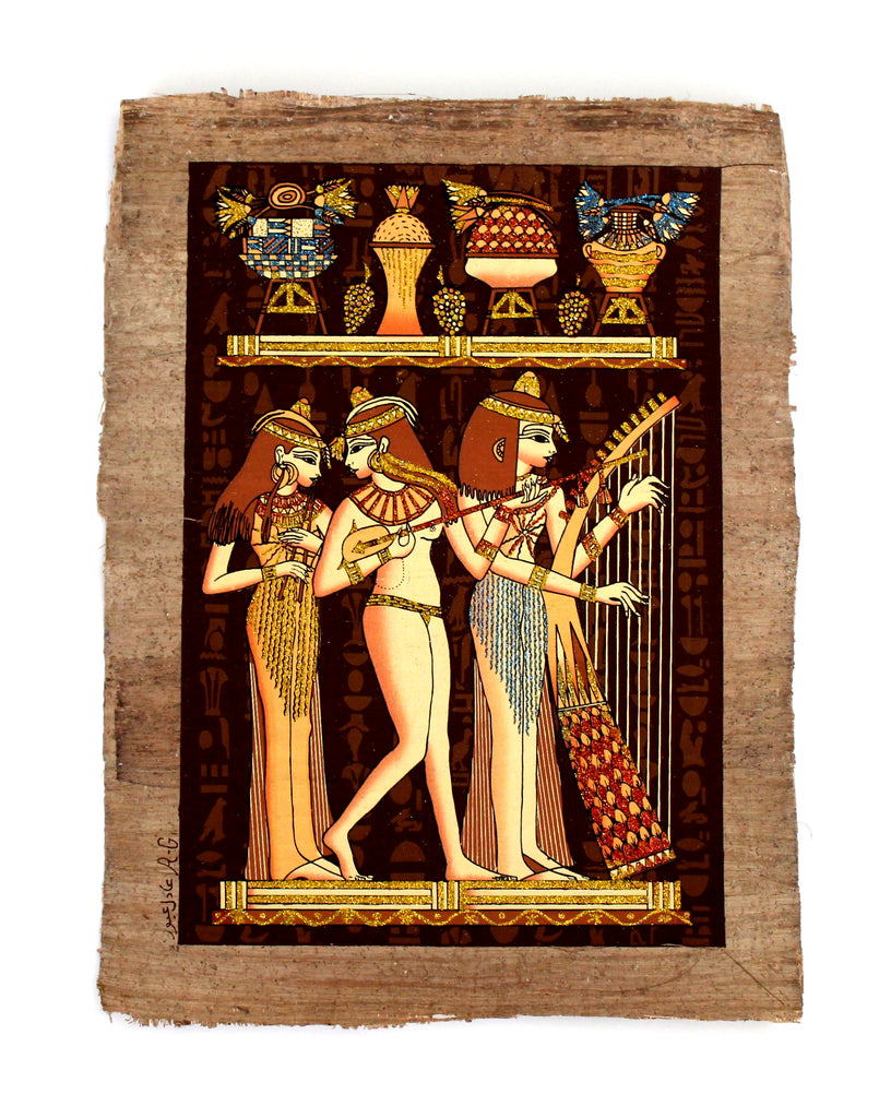 Musicians of Amun | Ancient Egyptian Papyrus Painting