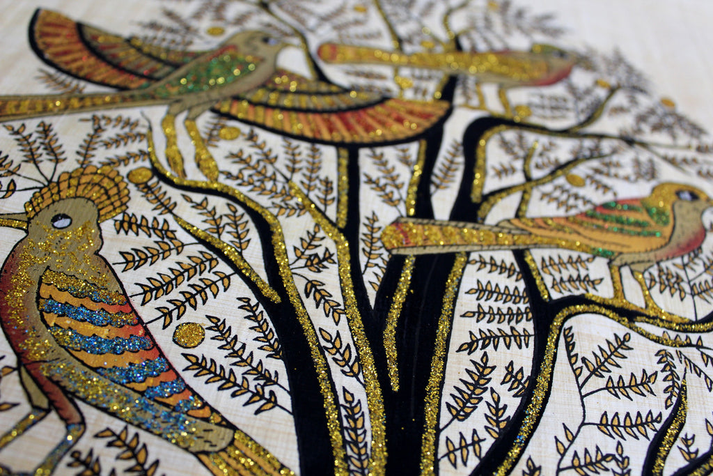 Tree of Life | Ancient Egyptian Papyrus Painting Closeup Arkan Gallery
