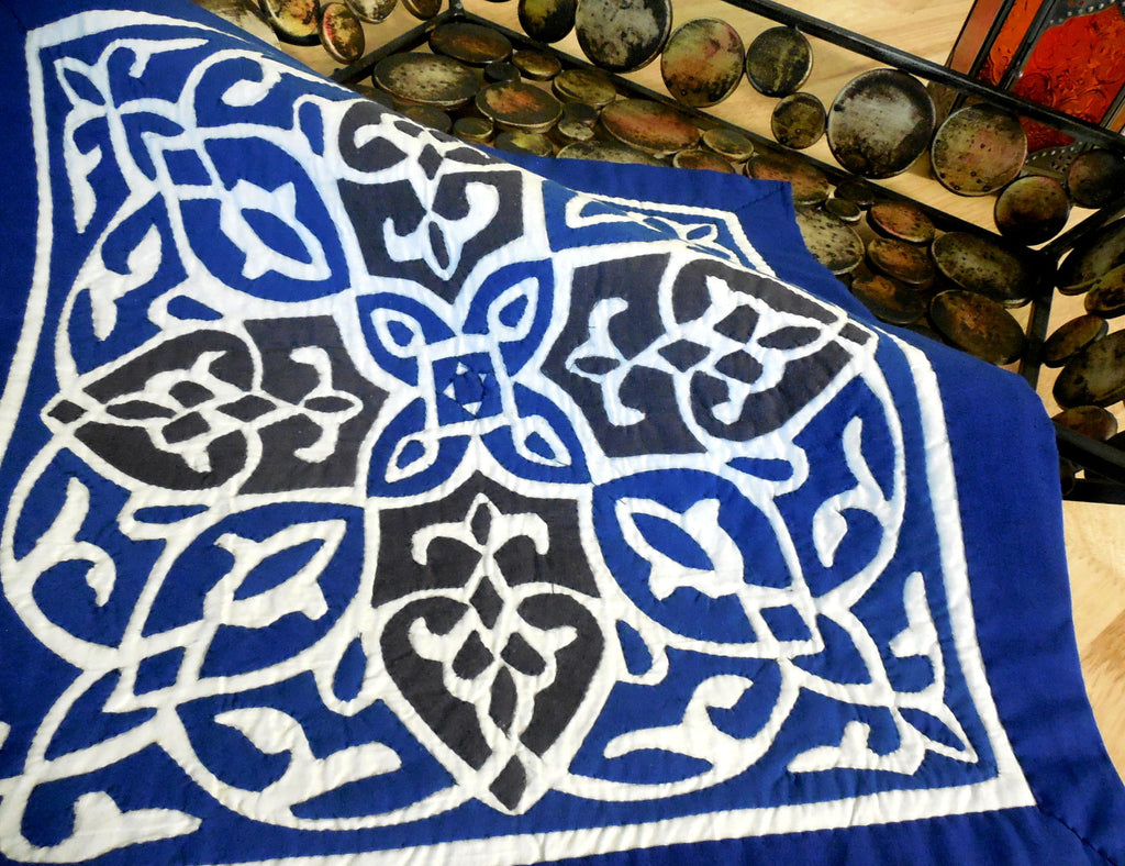 Egyptian Night | Applique Art Wall Hanging Handstitched Egyptian Khayamiya