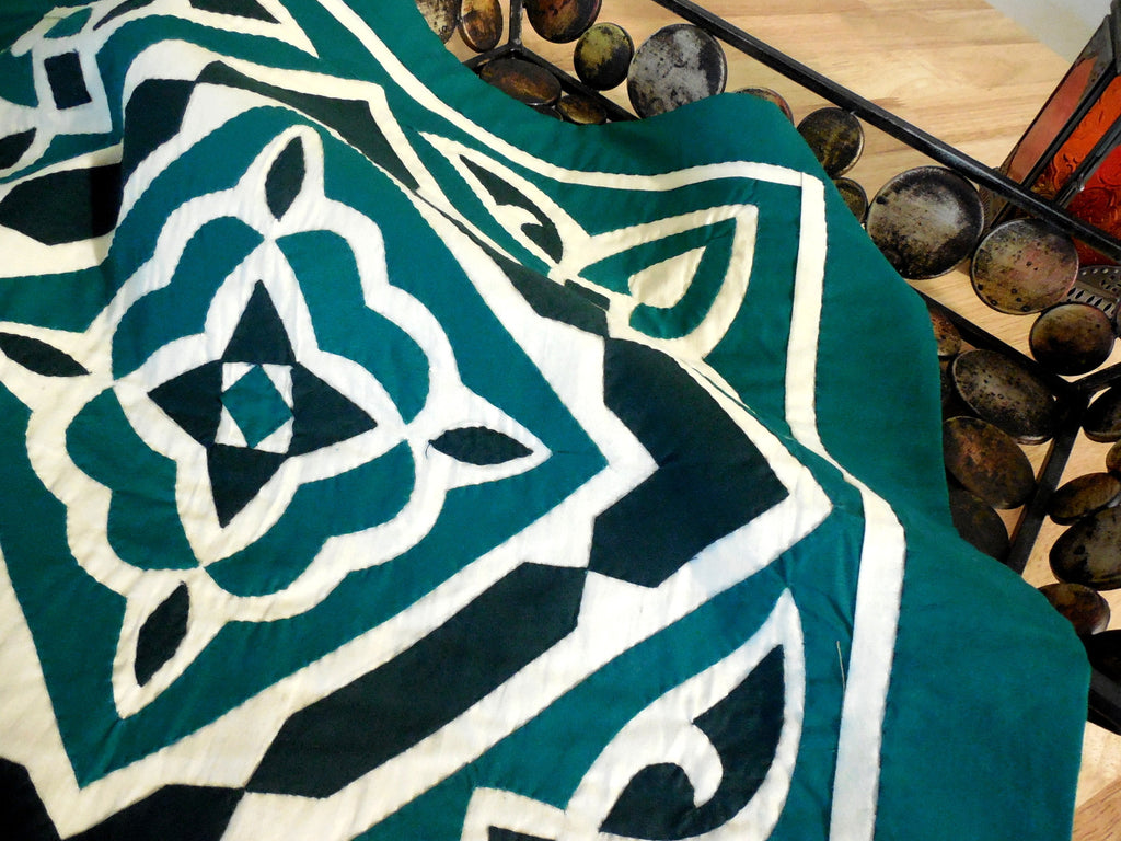 Desert Oasis | Applique Art Wall Hanging Handstitched Egyptian Khayamiya