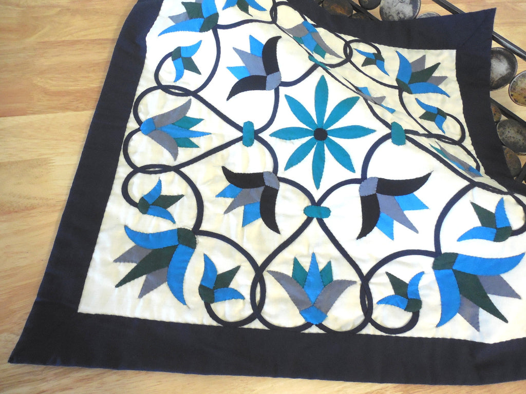 Enchanted Flower | Applique Art Wall Hanging Handstitched Egyptian Khayamiya