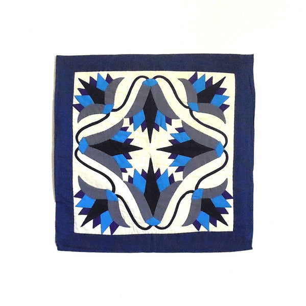 Blue Lotus | Applique Art Wall Hanging Handstitched Egyptian Khayamiya - Arkan Gallery
 - 1