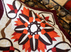 Orange Lotus | Applique Art Wall Hanging Handstitched Egyptian Khayamiya