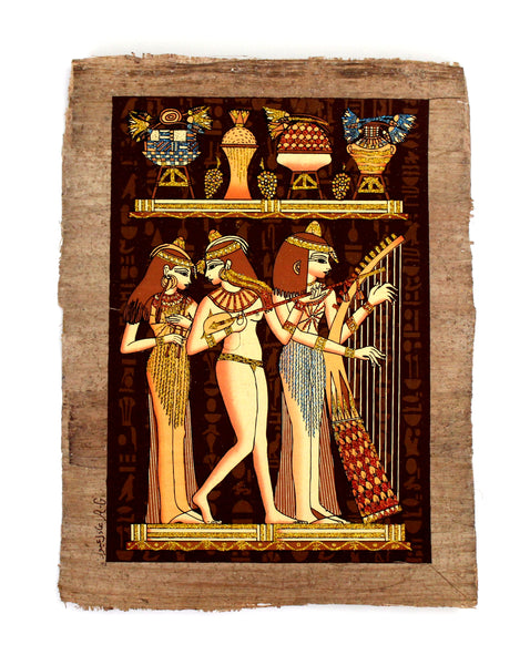 Musicians of Amun | Ancient Egyptian Papyrus Painting
