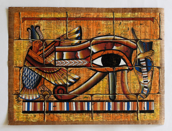 Eye of Ra Mural | Ancient Egyptian Papyrus Painting Main Arkan Gallery