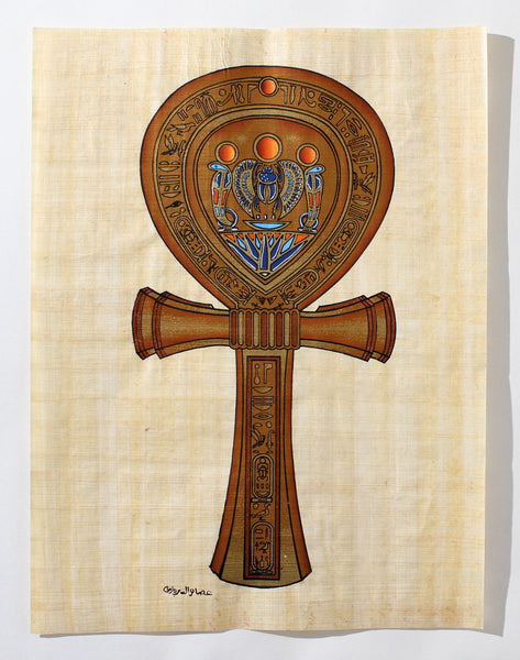 Ankh | Ancient Egyptian Papyrus Painting Main Arkan Gallery
