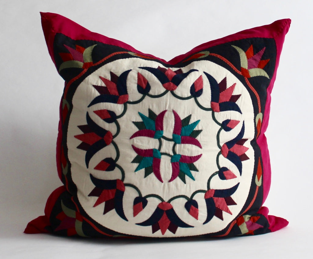 Festive Lotus II | Handmade Pillow